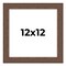 12x12 Wide Barnwood Picture Frame with UV-Resistant Acrylic & Acid Free Backing, Available in 6 Paint Finishes - Grey, Brown, White, and Black